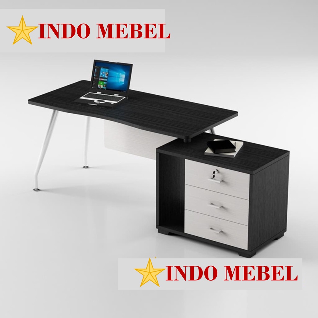 Meja tulis / kantor Office Table OT 153 Siantano Minimalis modern READY MAKASSAR PROMO