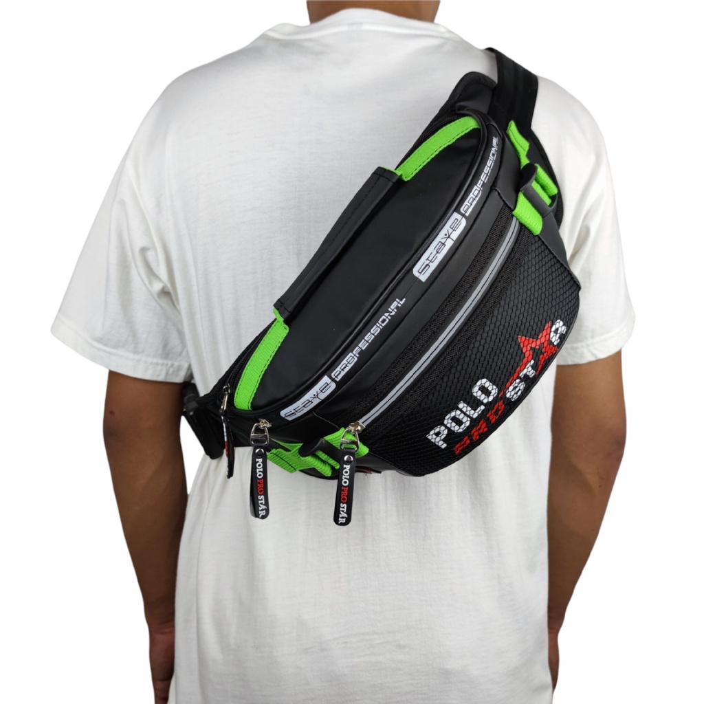 Waistbag Sporty Waterproof Tas Pria Tas Pinggang Anti Air Polo Prostar Tas Selempang Bahu