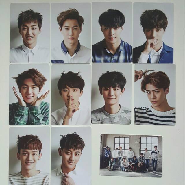 EXO OFFICIAL SEASON GREETING 2015 PHOTOCARD D.O CHANYEOL BAEKHYUN SEHUN KAI CHEN SUHO XIUMIN TAO