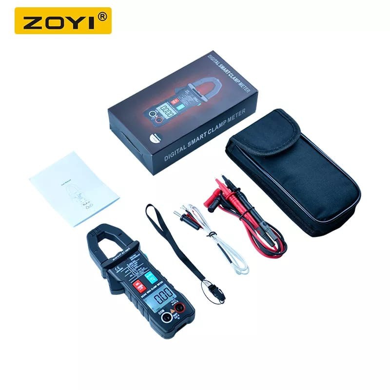 Zoyi ZT-QB9 Auto Range Clamp Meter Tang Ampere AC Dan DC Current 600A