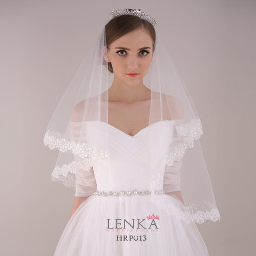 [TOKO TERPERCAYA] AKSESORIS PENGANTIN PESTA VEIL RENDA PUTIH 2 LAYER HRP013