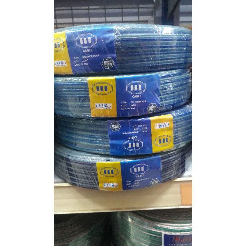 Kabel Murah Transparan HT Speaker Cable Ukuran 2x80 kabel monster (Panjang 100 yard)