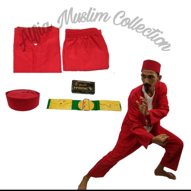 Baju Pangsi Dewasa Setelan Baju Khas Betawi Baju Adat Betawi Baju Palang Pintu Lengkap Peci &amp; Sabuk