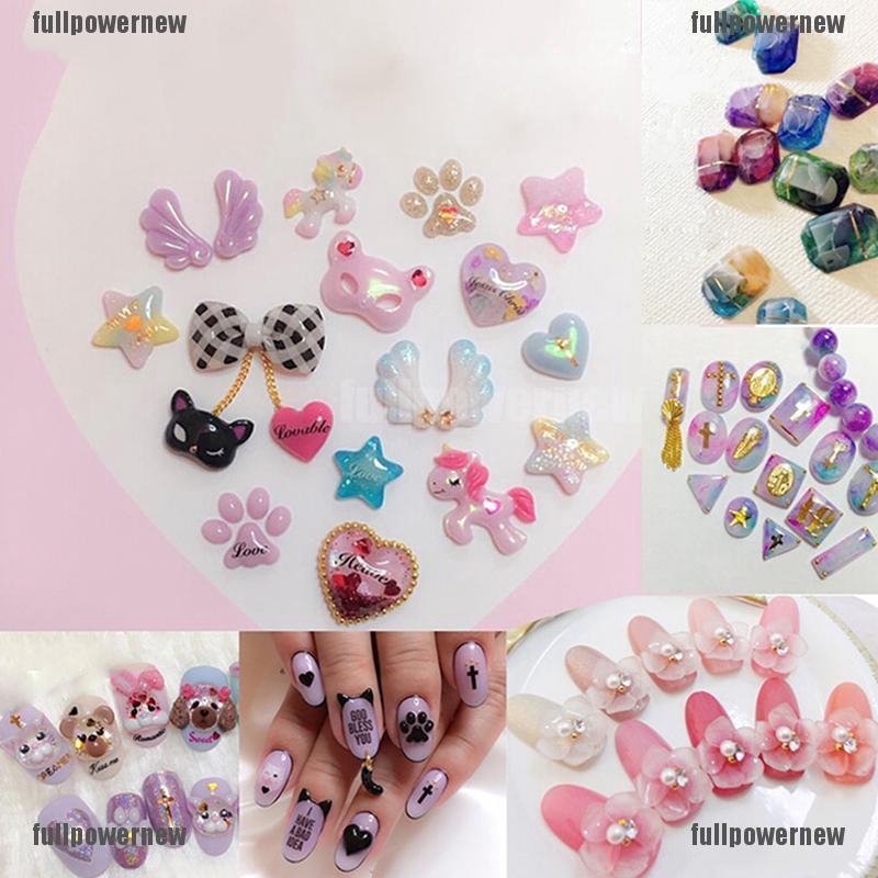 【COD】FLID 6Pcs Cetakan Kuku 3D Bahan Silikon Akrilik untuk Dekorasi DIY