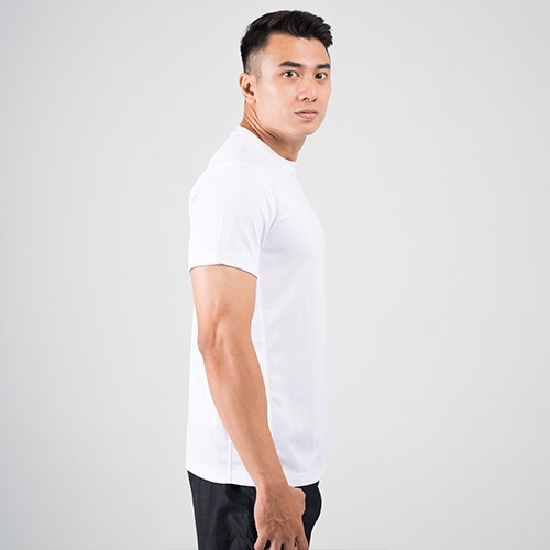 Terrel sportswear basic tee white tshirt baju kaos olah raga lari running gym - size L