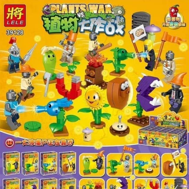 Mainan Lego Bricks 39128 Plants Vs Zombie Plant War Minifigure Games Koleksi Anak Cowok Cewek