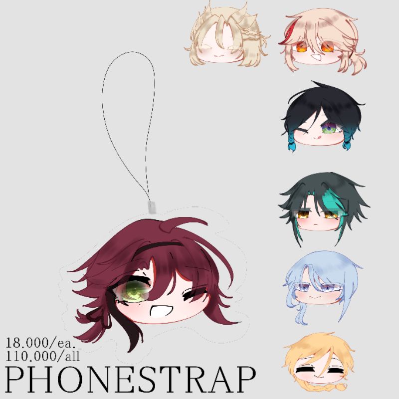 Genshin Impact Fanmerch Phonestrap