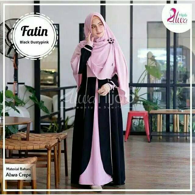 TERMURAH Fatin Set Syar'i / Baju Gamis Cantik / Gamis Alwa Hijab