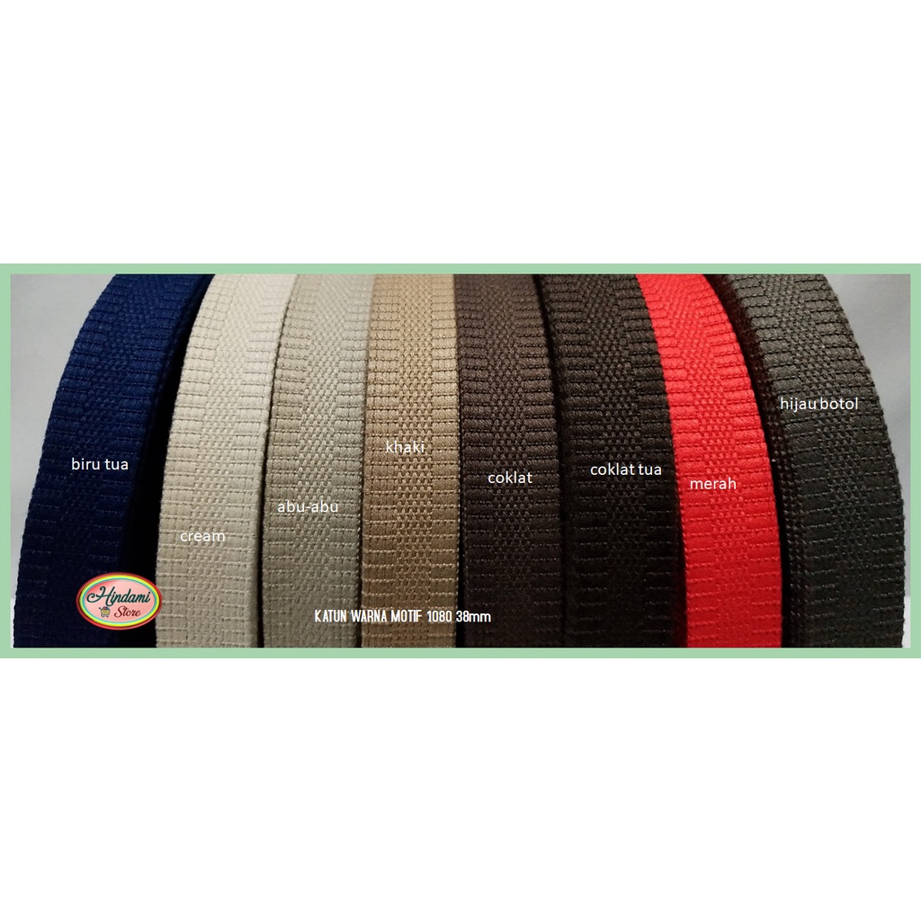 TALI WEBBING MOTIF 720 KATUN 3,8 CM TALI TAS WARNA WARNI