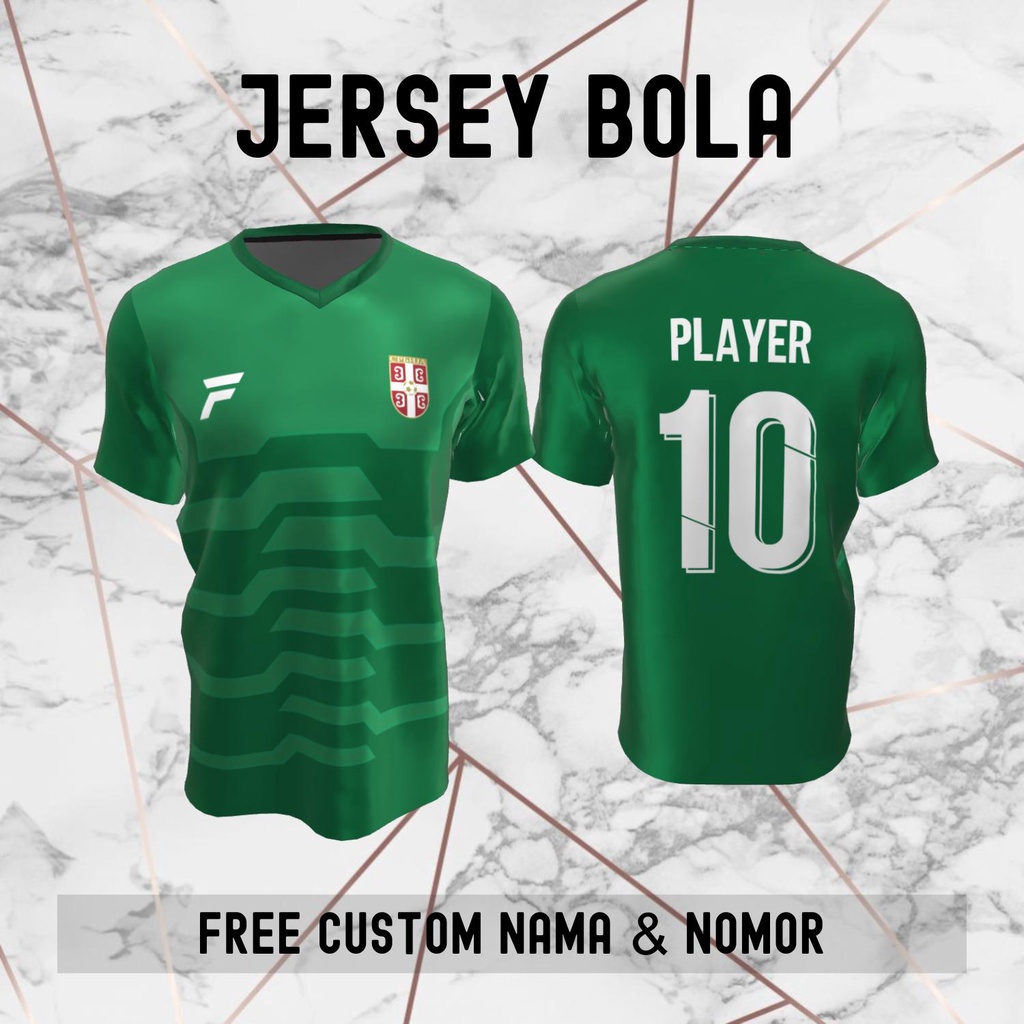 Jersey Serbia Timnas Negara Bola Baju Kaos Custom Nama dan Nomor Punggung - 78