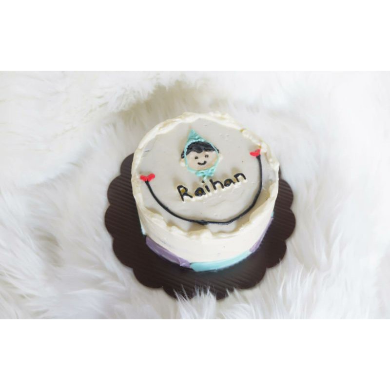 

mini Korean letter cake lunch box cake custom cake