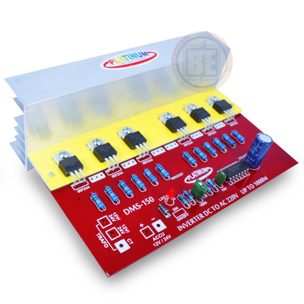 Dijual Kit Inverter 12-24V DC Ke 220V AC 1000 Watt DMS-150 Murah