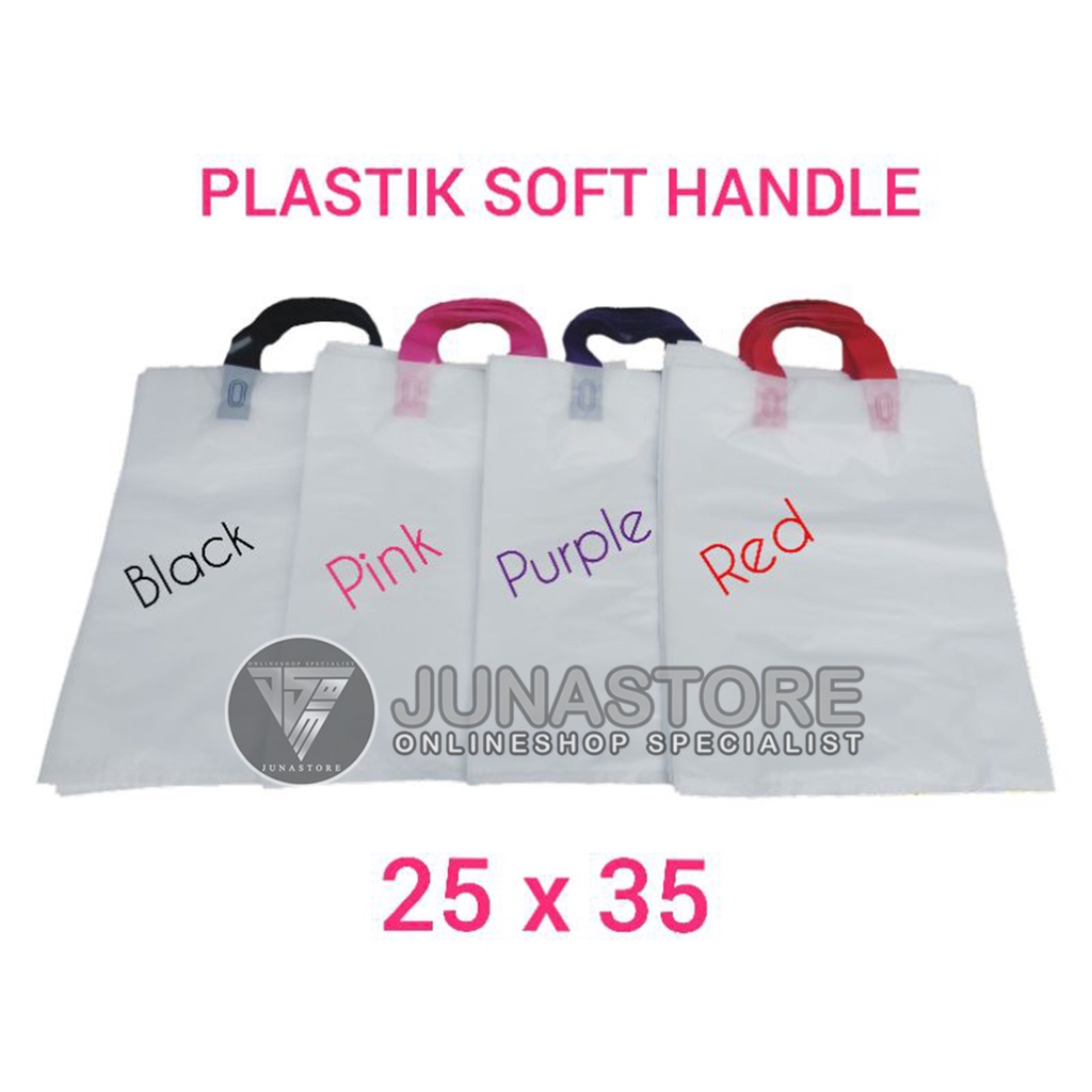 Plastik Shopping Bag / Plastik Soft Handle Kantong Putih REA 25 x 35