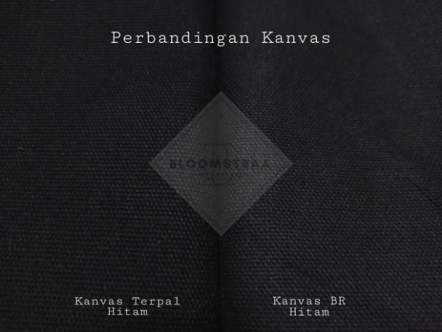 Kain Kanvas Hitam BR Bahan Kanvas Polos Black Canvas Fabric