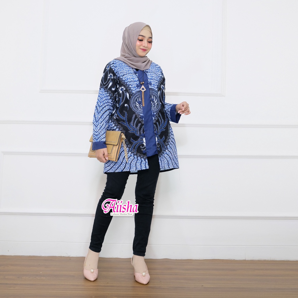 Atasan Wanita  Batik /Kemeja Wanita Bahan Katun / Batik Kencana Dan Kinanti Original Aiisha