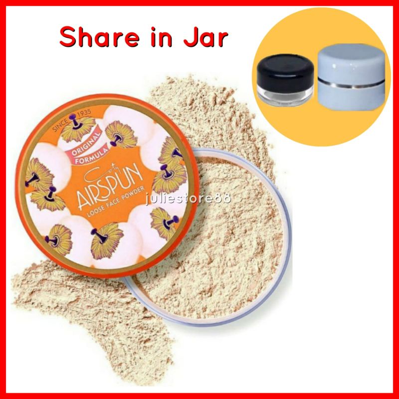 (SHARE IN JAR) Coty AIRSPUN Loose Face Powder Bedak Tabur Made in USA ORIGINAL