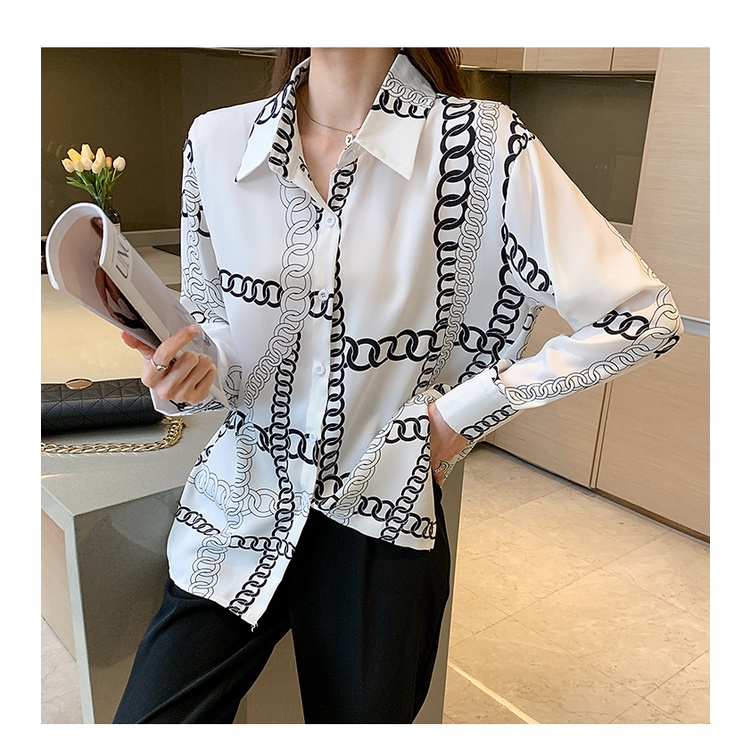 Baju Atasan Wanita Blouse Import Bangkok Premium Model Korea Kekinian Long Sleeve Shirt Style Casual