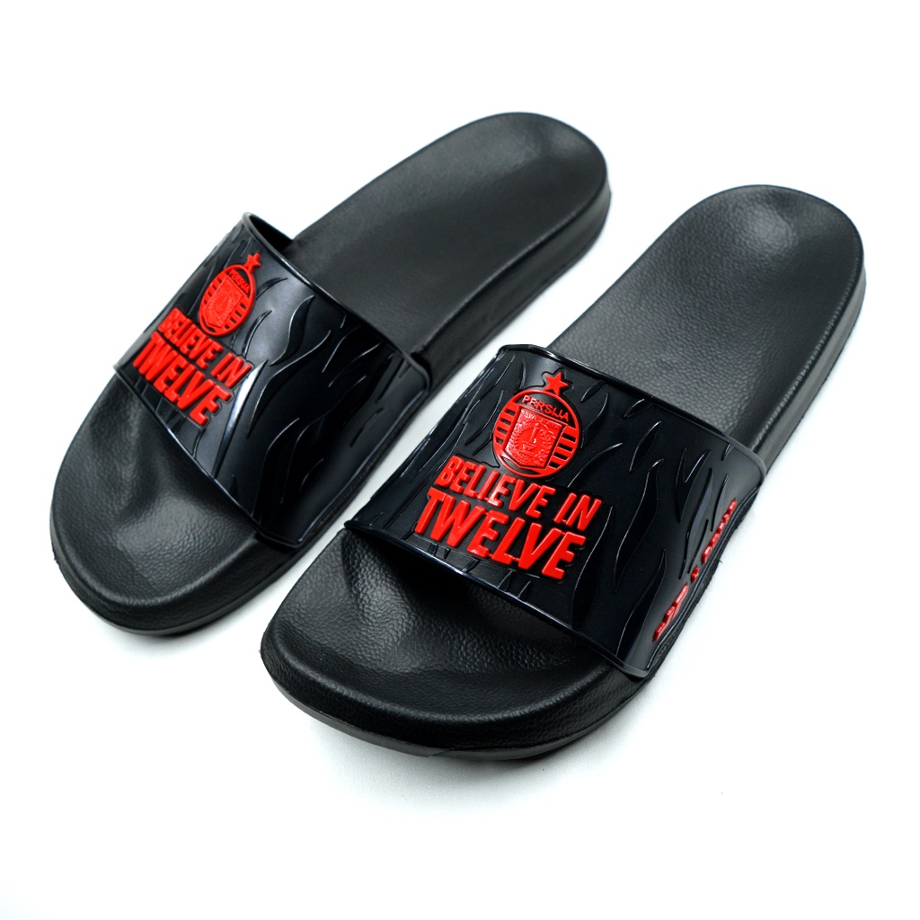 Persija Sandal X Porto Slipper Merah - Hitam