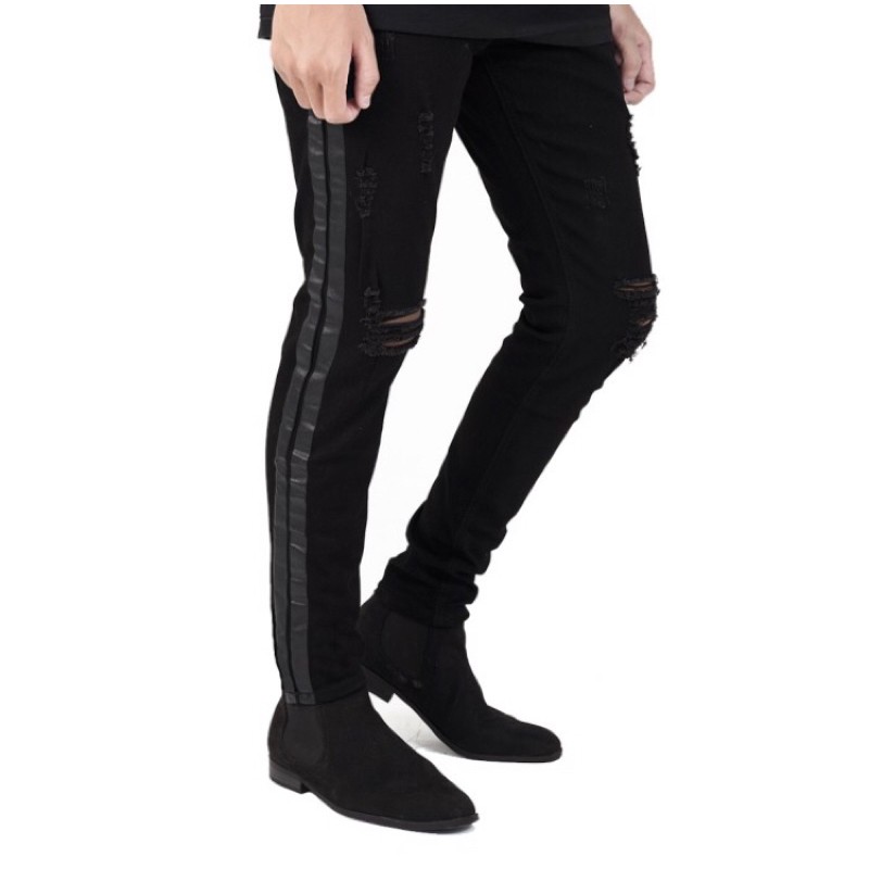 Rucas Black Stripes Denim