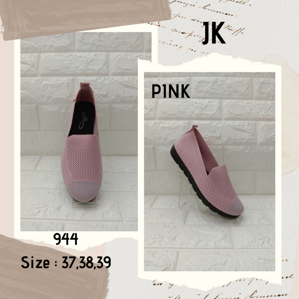 JK (944) - PINK - SEPATU FLAT WANITA
