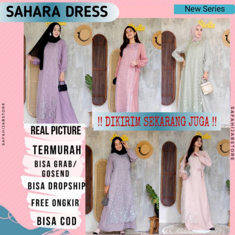 SAHARA DRESS LEBARAN / BUSUI FRIENDLY / DRESS KONDANGAN / DRESS PESTA