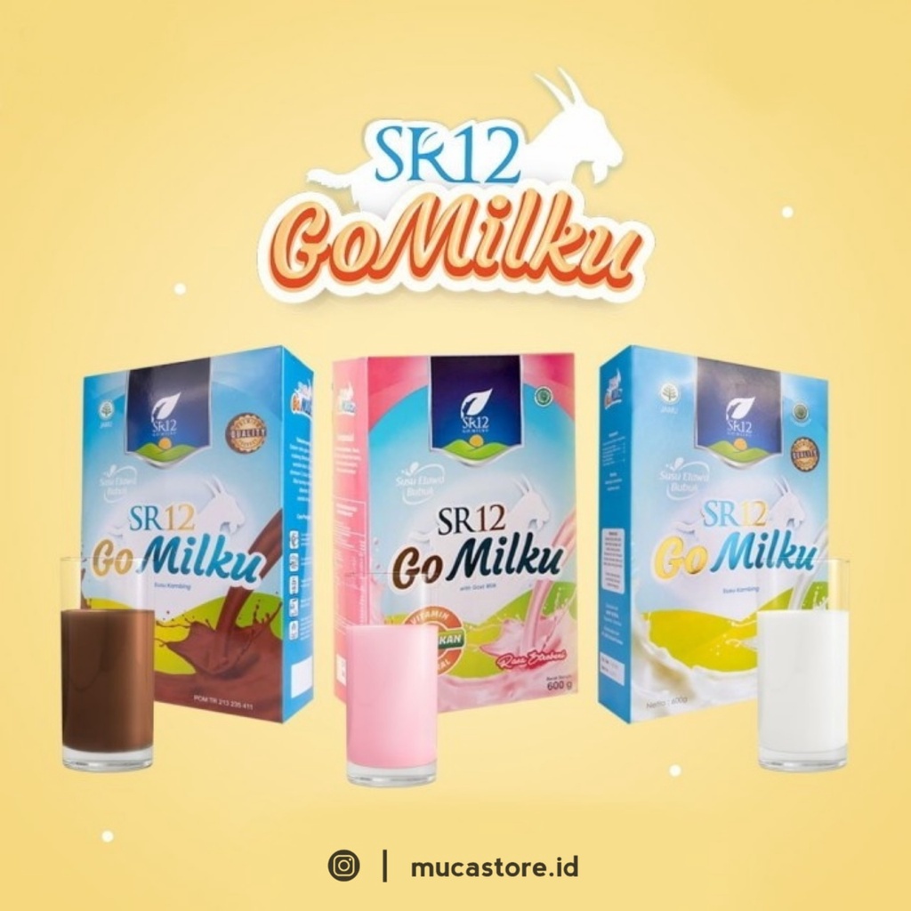 

SUSU GO MILKU SR12 | SUSU KAMBING ETAWA | Susu Kambing Murni | Susu Kambing Etawa Bubuk Original Untuk Asam Lambung / Susu Rendah Lemak 200 gram dan 600 gram