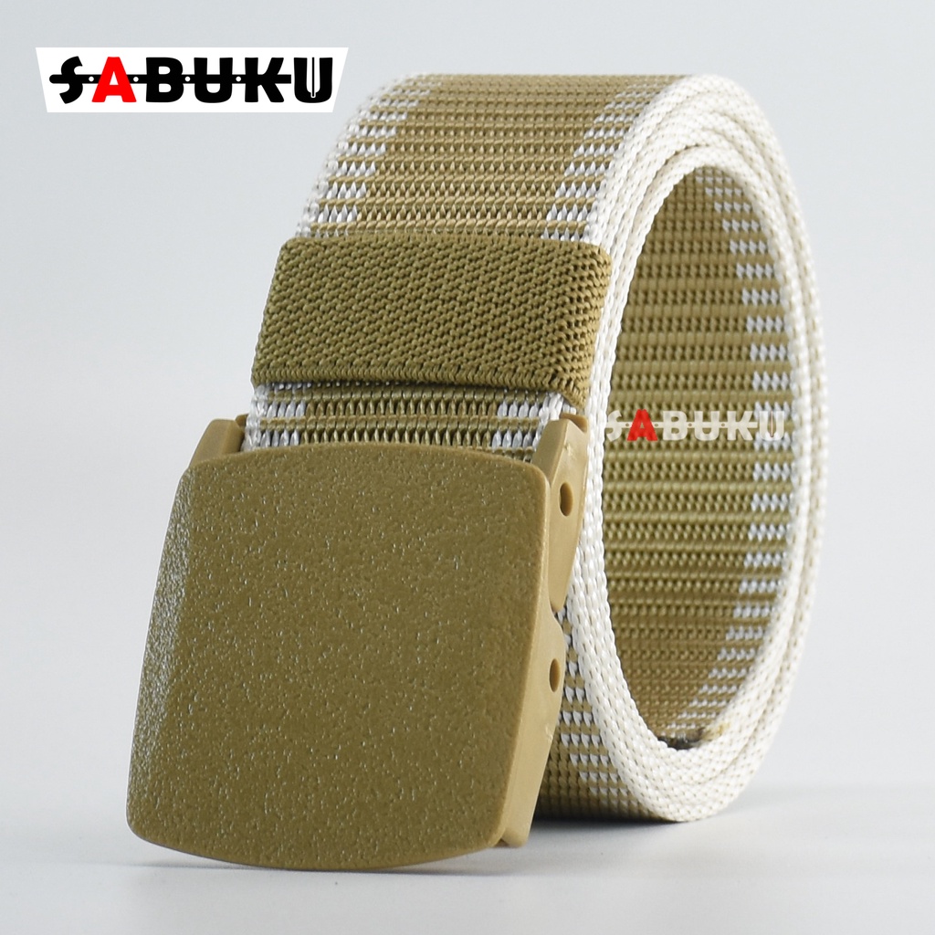 Ikat Pinggang Pria Anti Metal Detector Gesper Travel Kanvas Mix Nylon - 098