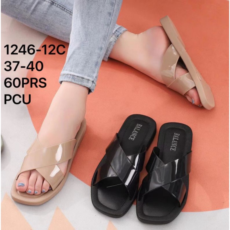 Sandal Silang Jelly Glossy Kilat Andin 1166