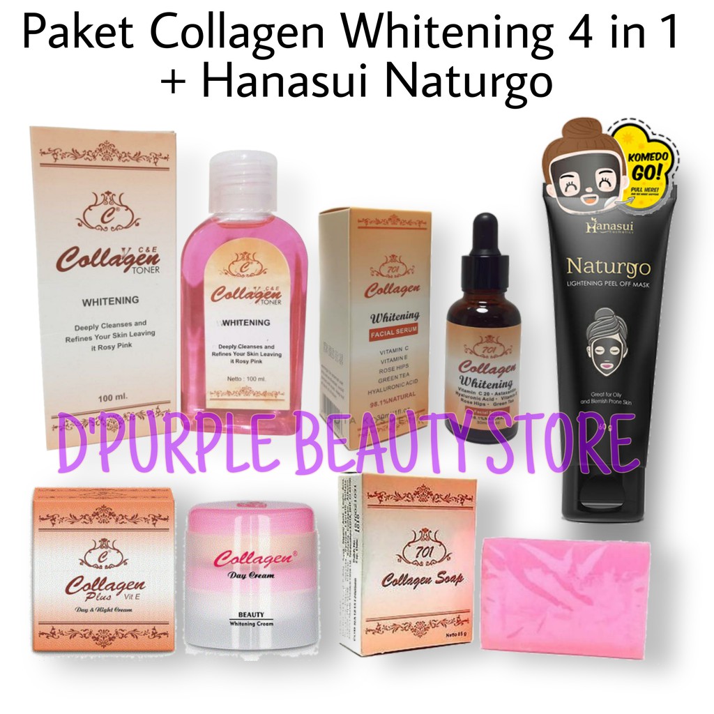 Paket SkinCare Collagin + Hanasui Nartugo Lengakap Murah 4 In 1 -Paket Collagen Original BPOM 4 in 1