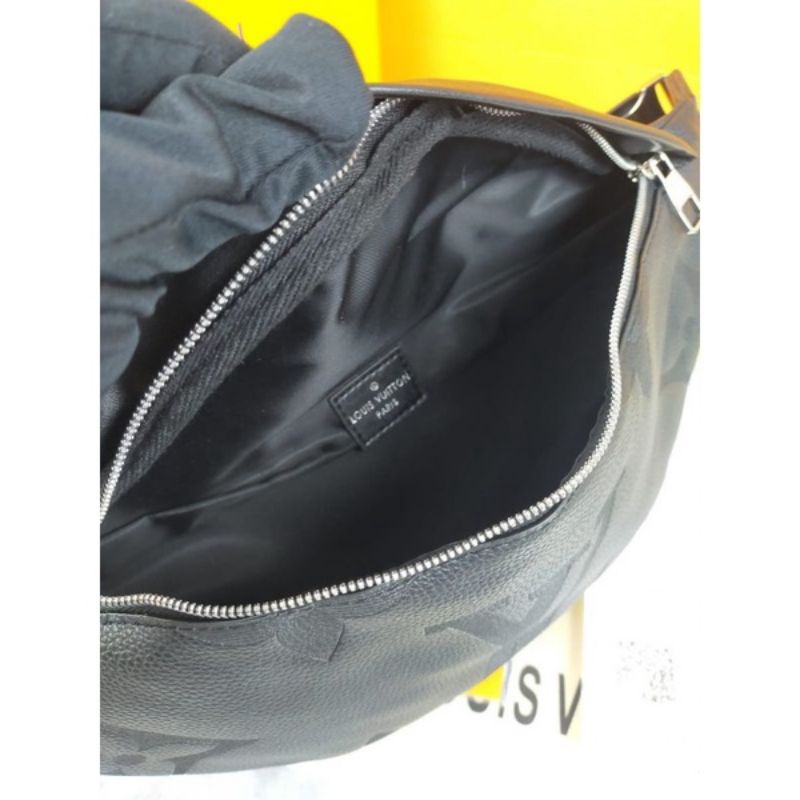 Tas Waistbag Lv Monogram Black Leather mirror quality