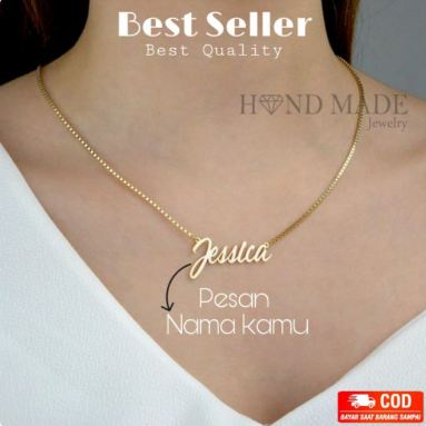 kalung nama titanium monel anti karat kalung nama titanium kalung nama kalung nama anak perempuan kalungnama kalung nama sendiri aksesori wanita