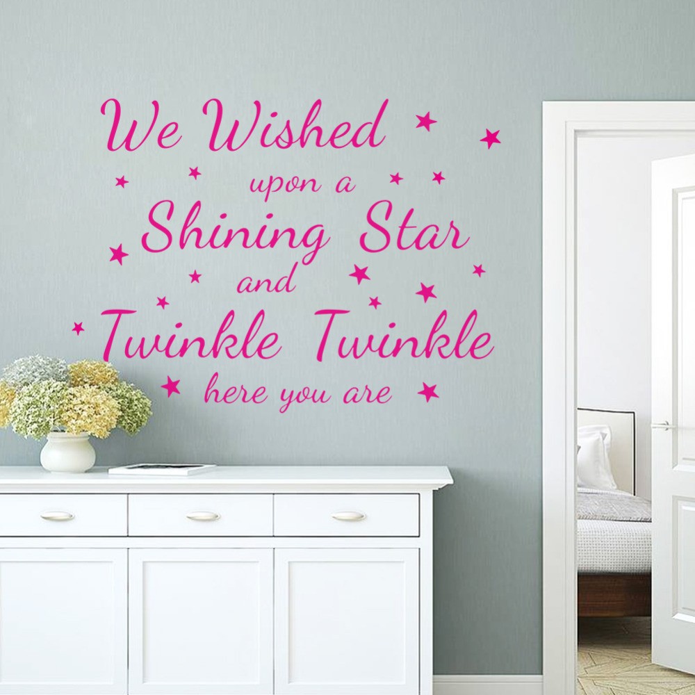 Stiker Dinding Kutipan Twinkle Twinkle Shining Star Poster Diy Dekoratf Untuk Kamar Anak Anak Shopee Indonesia