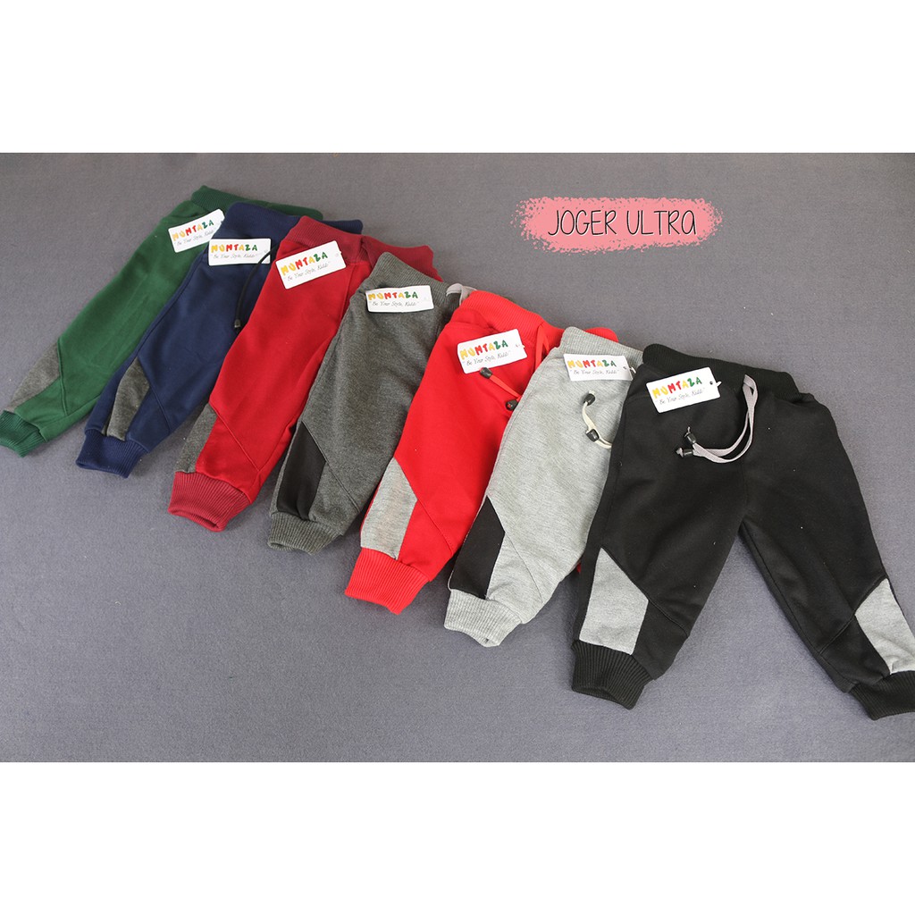 Jogger anak  Terry Basic 6XL | Celana anak tanggung Celana TK SD Joger unisex laki perempuan