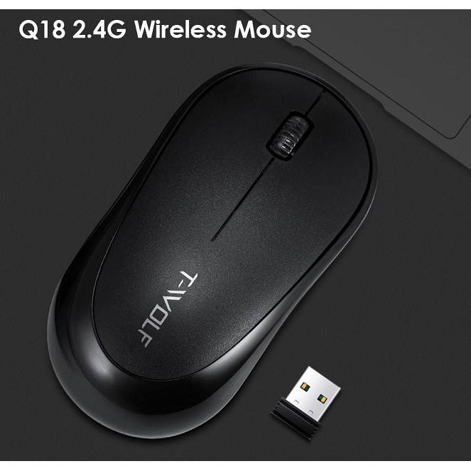 SKU-1249 MOUSE WIRELESS TWOLF Q18 TERMASUK BATERAI T-WOLF