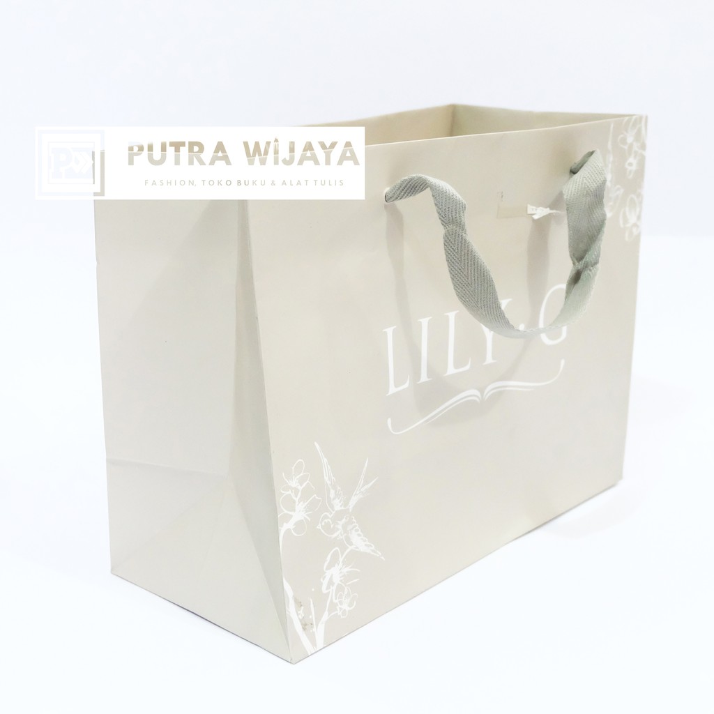 

Paper Bag (Tas Kertas) Import Lily G Putih Glossy