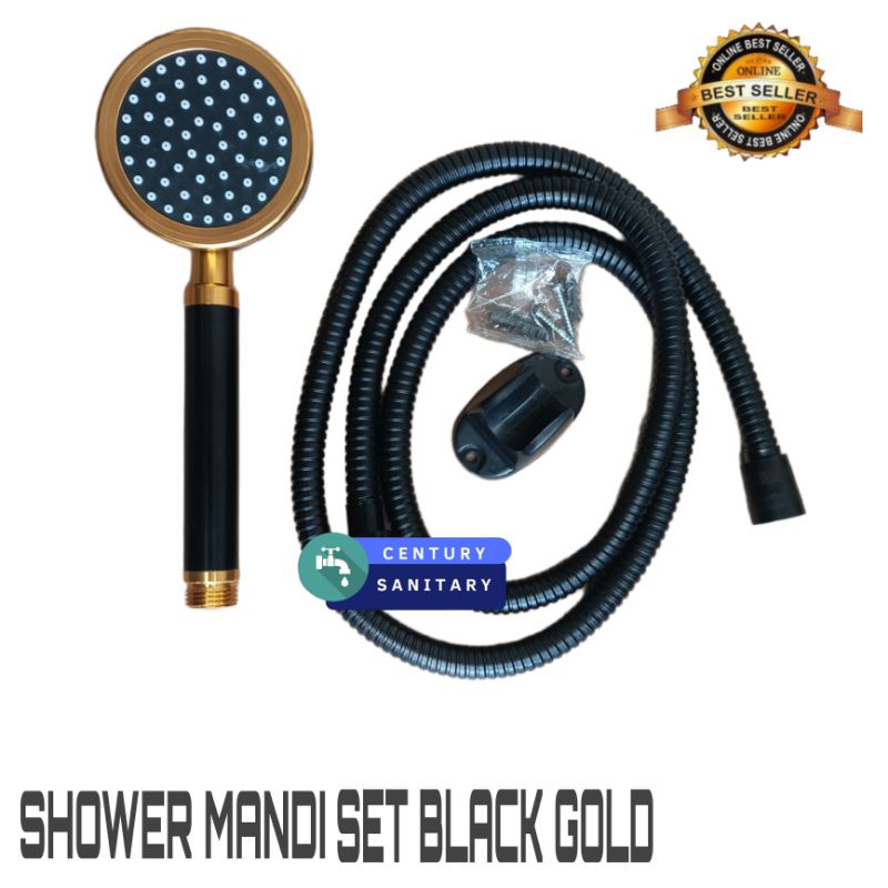 SHOWER MANDI SET BLACK GOLD