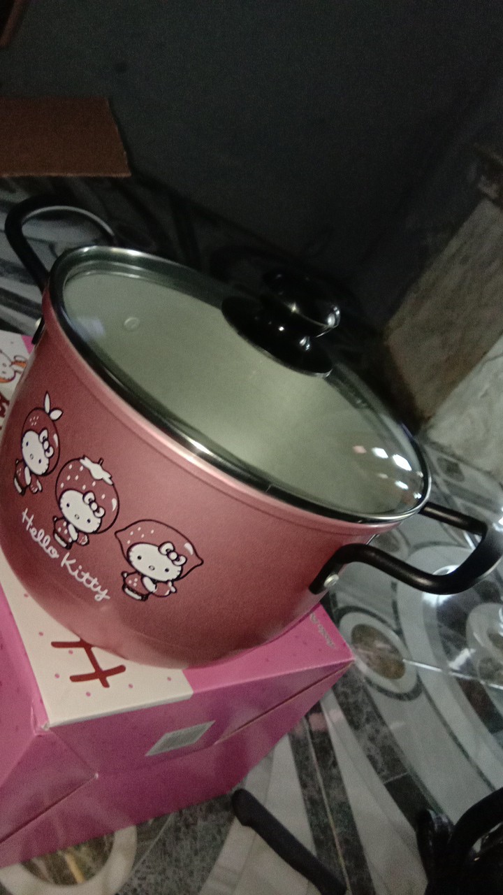 Panci Kenyo Kitty Colan 18cm + Steamer + Tutup Kaca