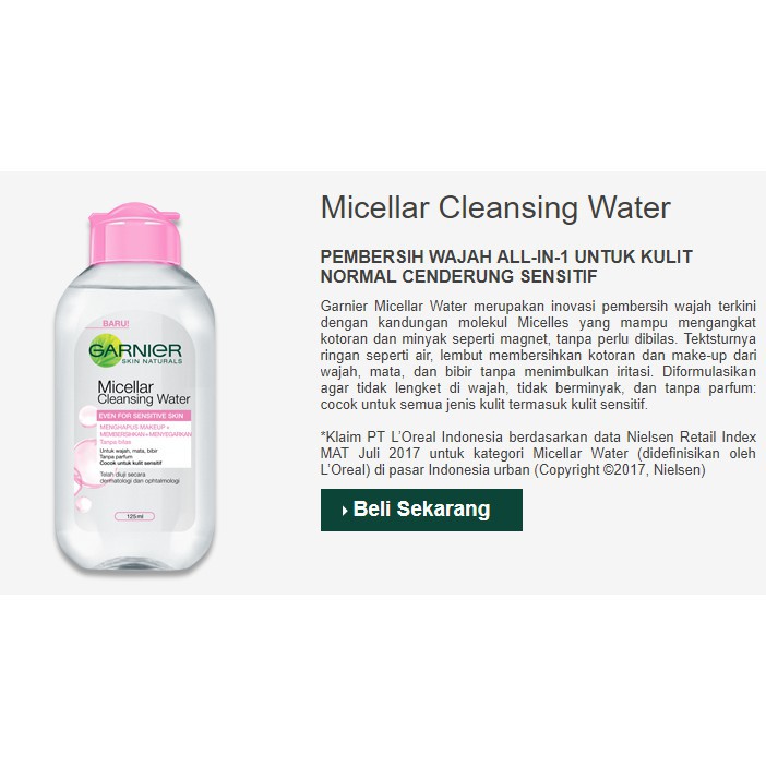 Beautybarme - Garnier Micellar Cleansing Water 125Ml-2