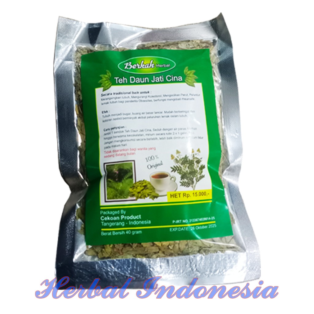 Teh Daun Jati Cina Berkah Herbal 40 gr | Teh Pelangsing