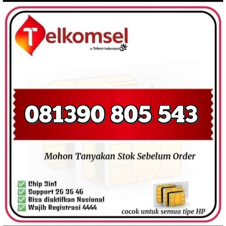 NOMOR CANTIK TELKOMSEL 805 543 ( BOS SAE )