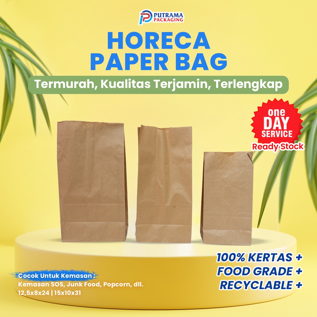 

(PER 1 PCS) Paperbag Kantong Kertas Coklat Polos Tas Kertas Kecil Mini Souvenir Kado Makanan Kue Murah