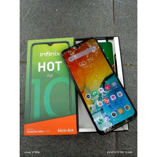 INFINIX HOT 10 PLAY...RAM 4/64 GB FULSET GARANSI RESMI