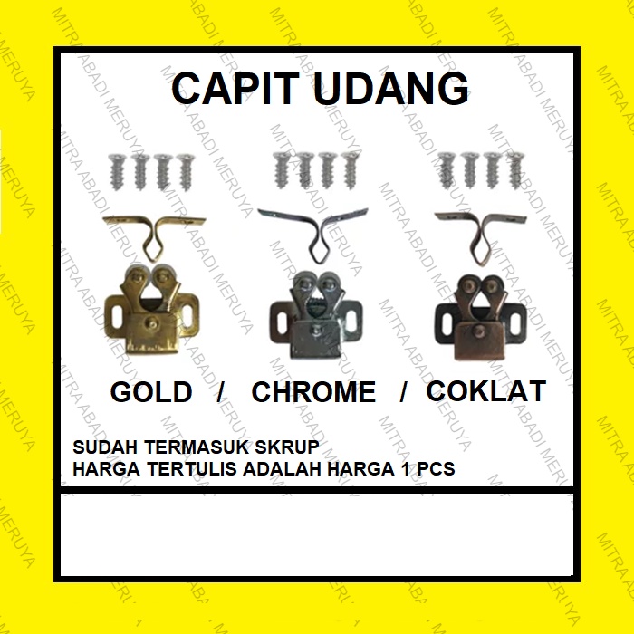 Capit Udang Japit Udang Jepit Pintu Pengait Pintu Lemari
