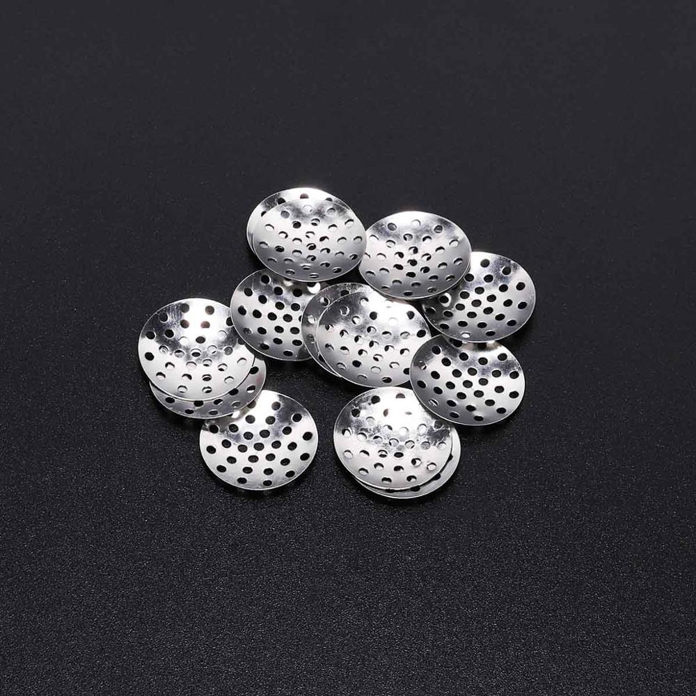 50pcs/lot 14-25mm Brooch Base Brooches Bouquet Beading Back Holes Pad Cabochon Base Tray Setting For DIY Jewelry Making Supplies