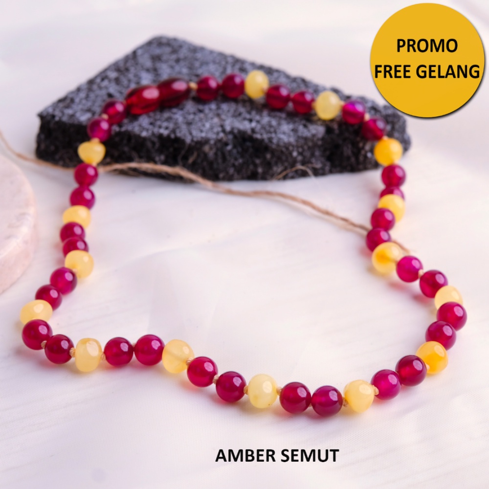 Kalung Amber Baltic Milk Glossy X Red Rubby