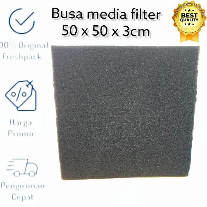 BIOFIL TEBAL 3CM BUSA HITAM 50 X 50 CM MEDIA FILTER KOLAM