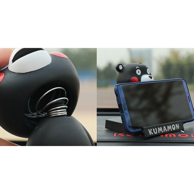 KUMAMON PER Boneka Figure Miniatur Pajangan Mobil Stand Goyang Kepala Shacking Head