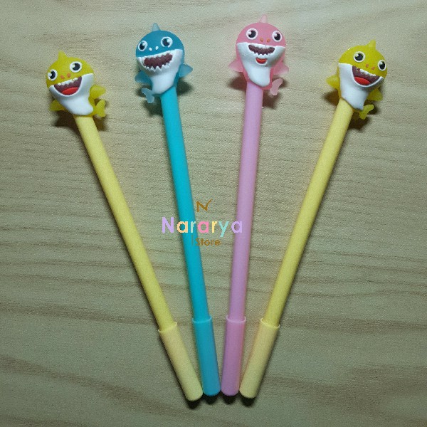 

2x Gel Pen Baby Shark / Gel Pen Karakter / Gel Pen Lucu / Pulpen Lucu / Alat Tulis Sekolah