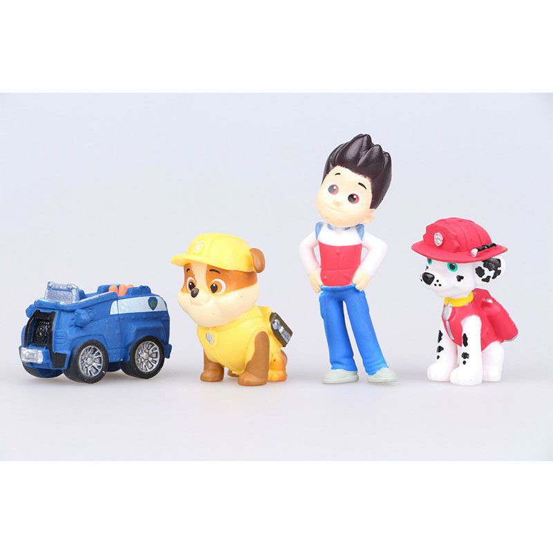 【Ready Stock！！！】12pcs Topper Kue Figure Paw Patrol Chibi Set