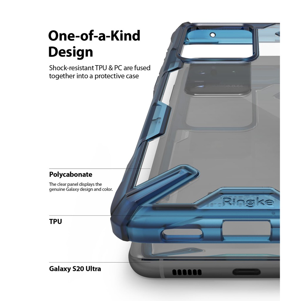 Ringke Samsung Galaxy S20 Ultra Casing Softcase Anti Crack Tough Transparant Military Shock Bump